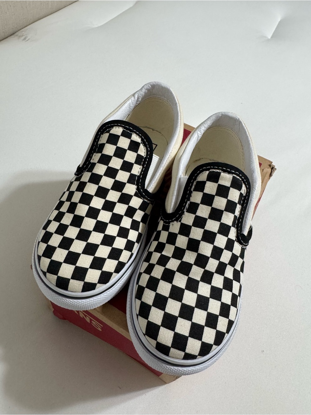Vans Kids Slip-On Sneakers - Black & White Checkerboard